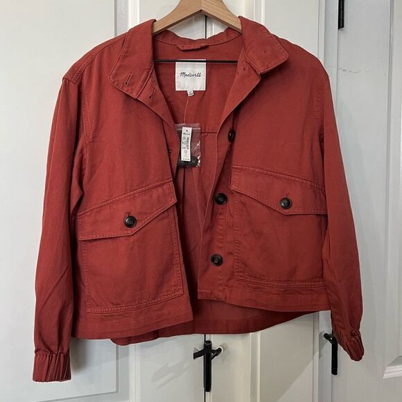 madwell Jackets & Blazers - NWT Madwell orange bomber jacket jean size xs women’s fall L344